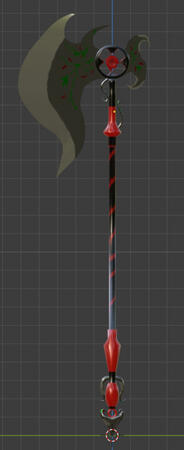 An axe design for a customer when first trying out commissions