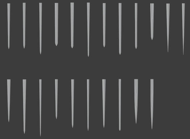 A set of sword blades based off the Oakeshott typology
