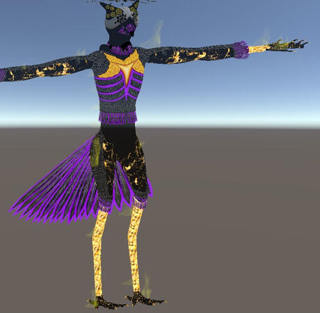 Same character model prior to uploading