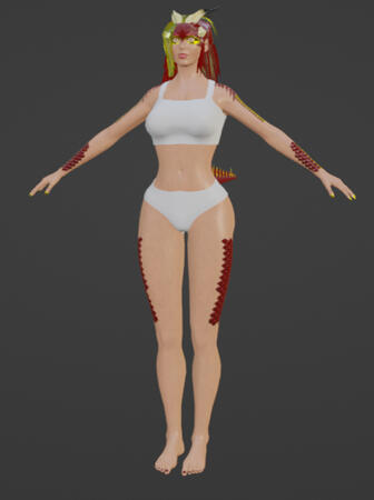 Dragon-woman character model (Gumroad product)