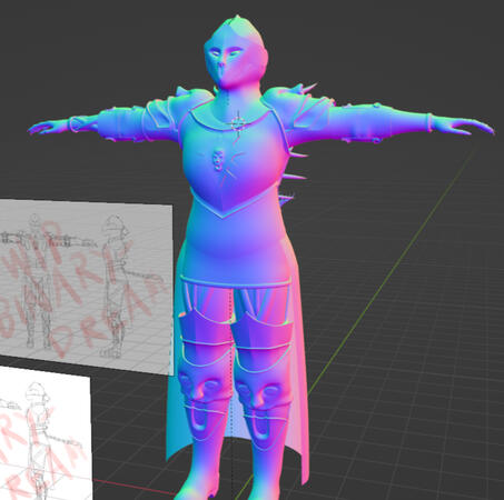 Attack On Titan inspired Grotesque armour WIP shot