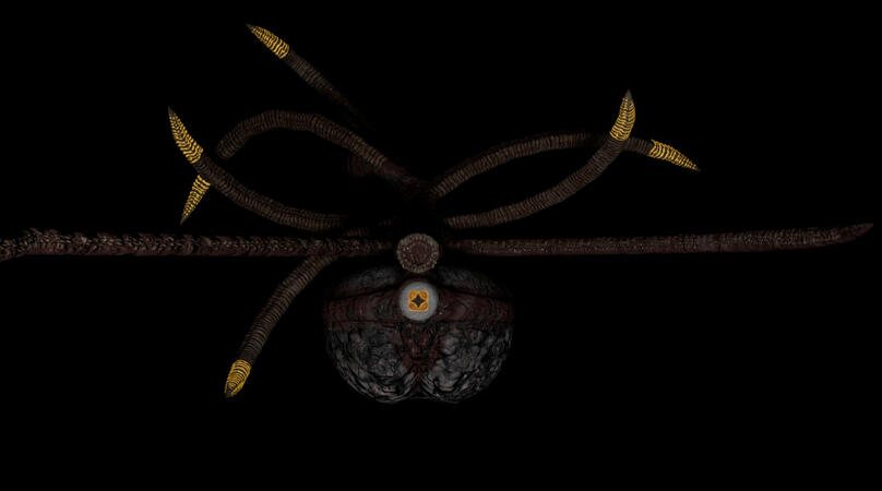 A brain monster I designed and rendered in Blender